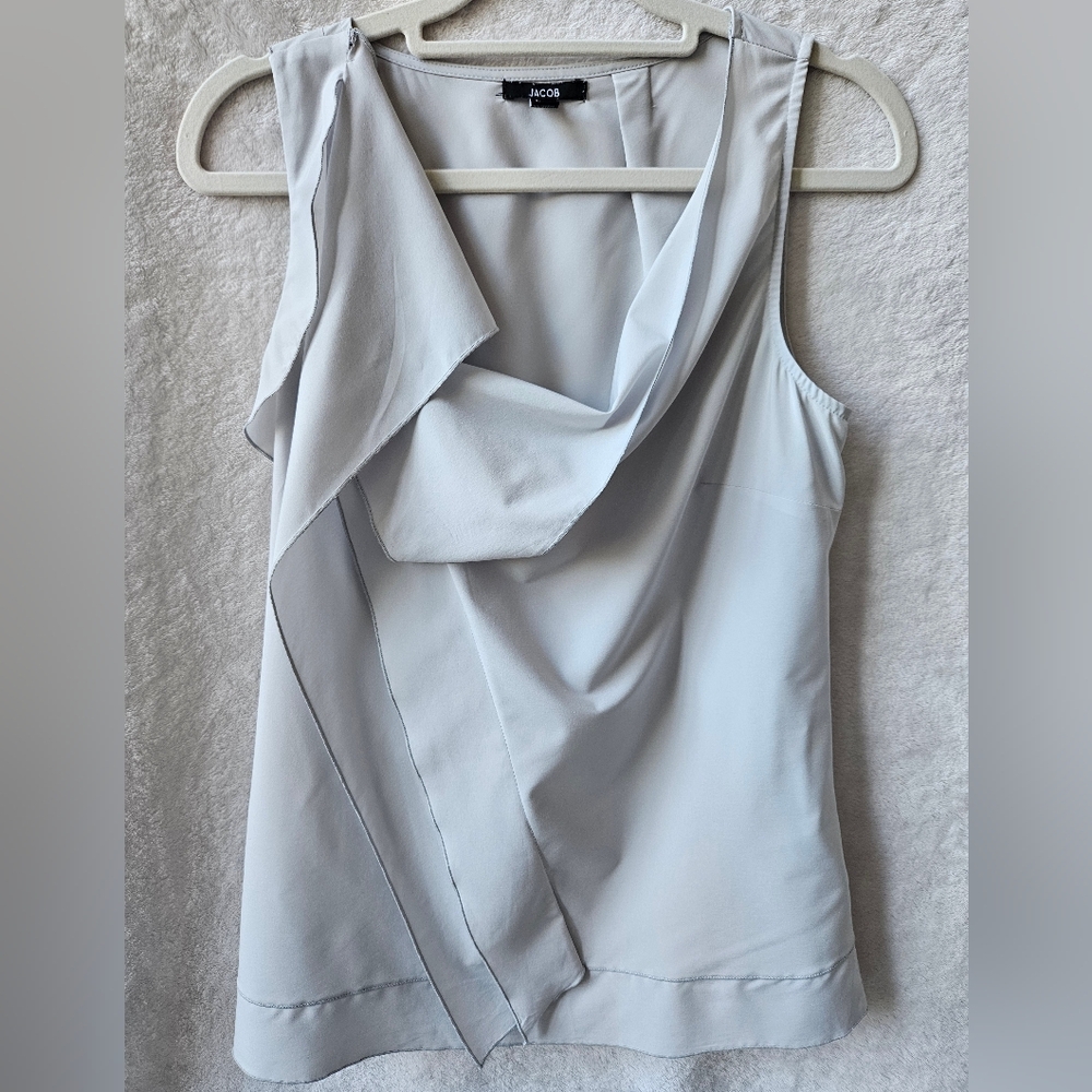 Jacob Light Gray Draped Blouse